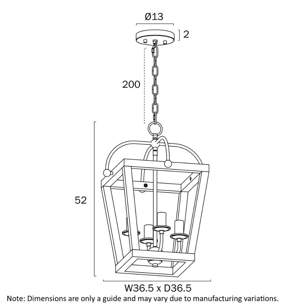 Telbix LACOTA - 4 Light Pendant-Telbix-Ozlighting.com.au