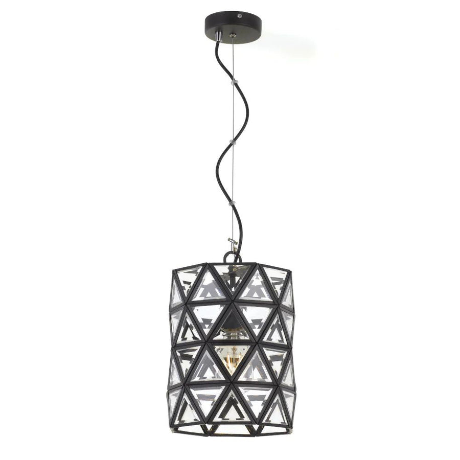 Telbix LEWIS 20 - 1 Light Glass & Metal Pendant-Telbix-Ozlighting.com.au