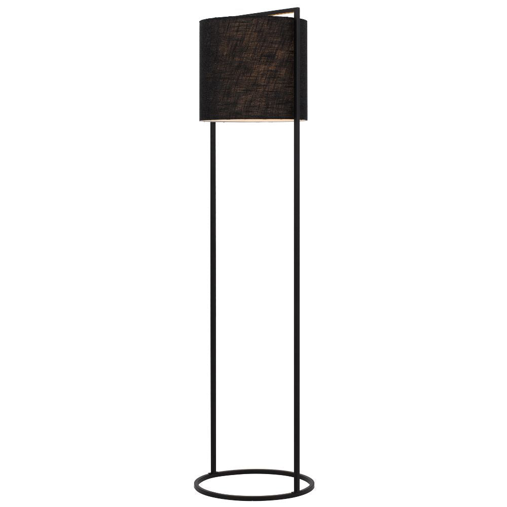 Telbix LOFTUS - Modern-Industrial Boxed Iron & Linen Floor Lamp-Telbix-Ozlighting.com.au