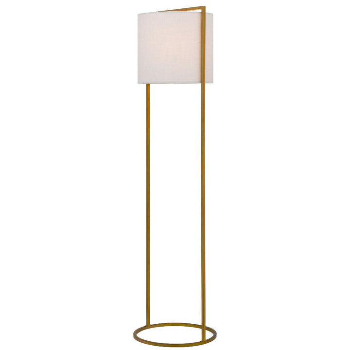 Telbix LOFTUS - Modern-Industrial Boxed Iron & Linen Floor Lamp-Telbix-Ozlighting.com.au