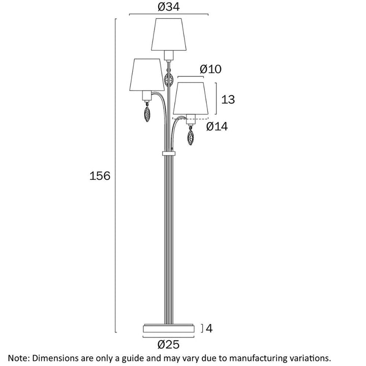 Telbix MALVERN 3 - 25W Floor Lamp-Telbix-Ozlighting.com.au