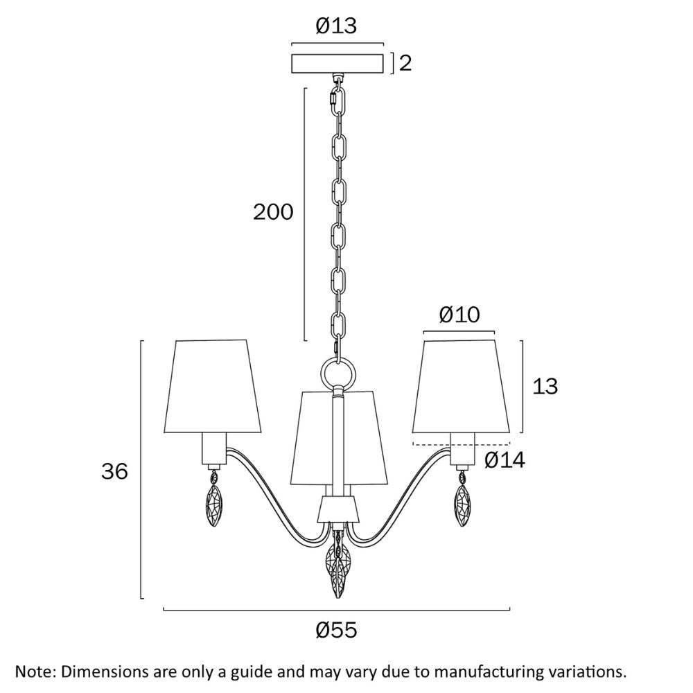 Telbix MALVERN - 3 Light Pendant-Telbix-Ozlighting.com.au