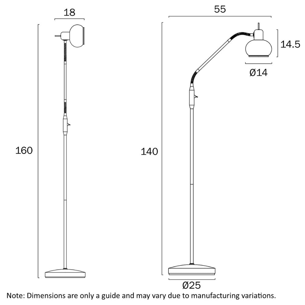 Telbix MARBELL - 25W Floor Lamp-Telbix-Ozlighting.com.au