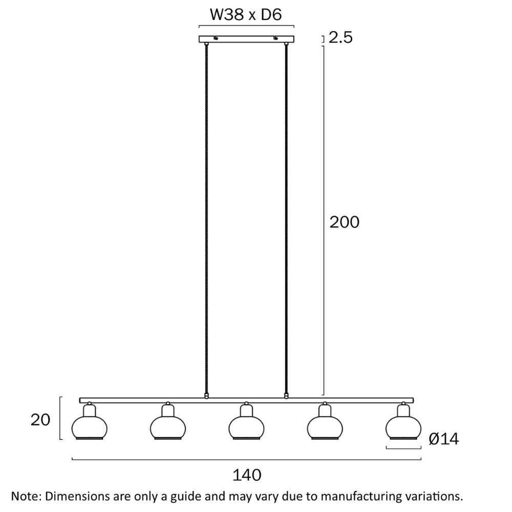 Telbix MARBELL - 5 Light Pendant-Telbix-Ozlighting.com.au