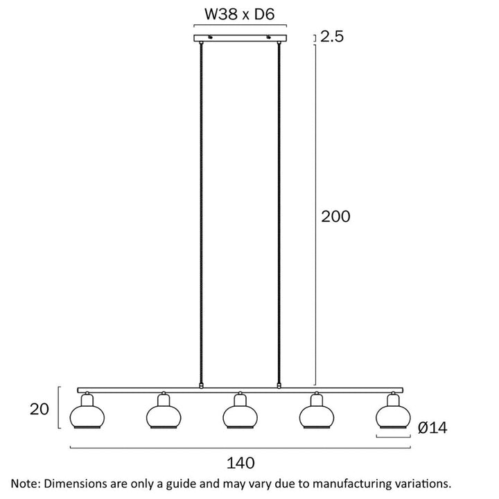 Telbix MARBELL - 5 Light Pendant-Telbix-Ozlighting.com.au