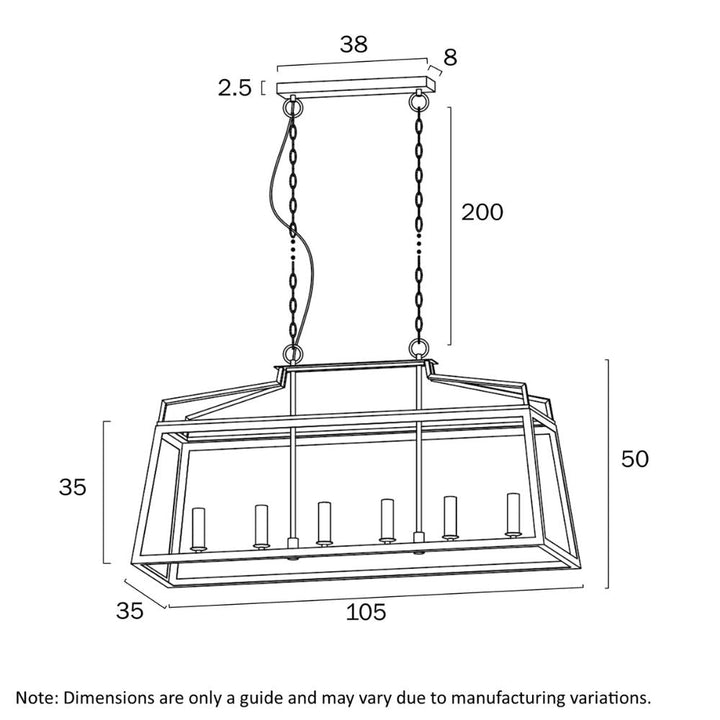 Telbix MONTEAL - 6 Light Pendant-Telbix-Ozlighting.com.au