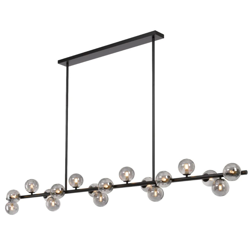 Telbix MORAN - 18 Light Metal & Glass Linear Pendant-Telbix-Ozlighting.com.au