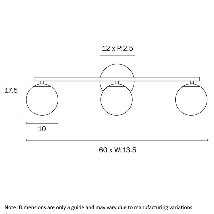 Telbix MORAN - 18W 3-Light Metal Wall Light IP44-Telbix-Ozlighting.com.au