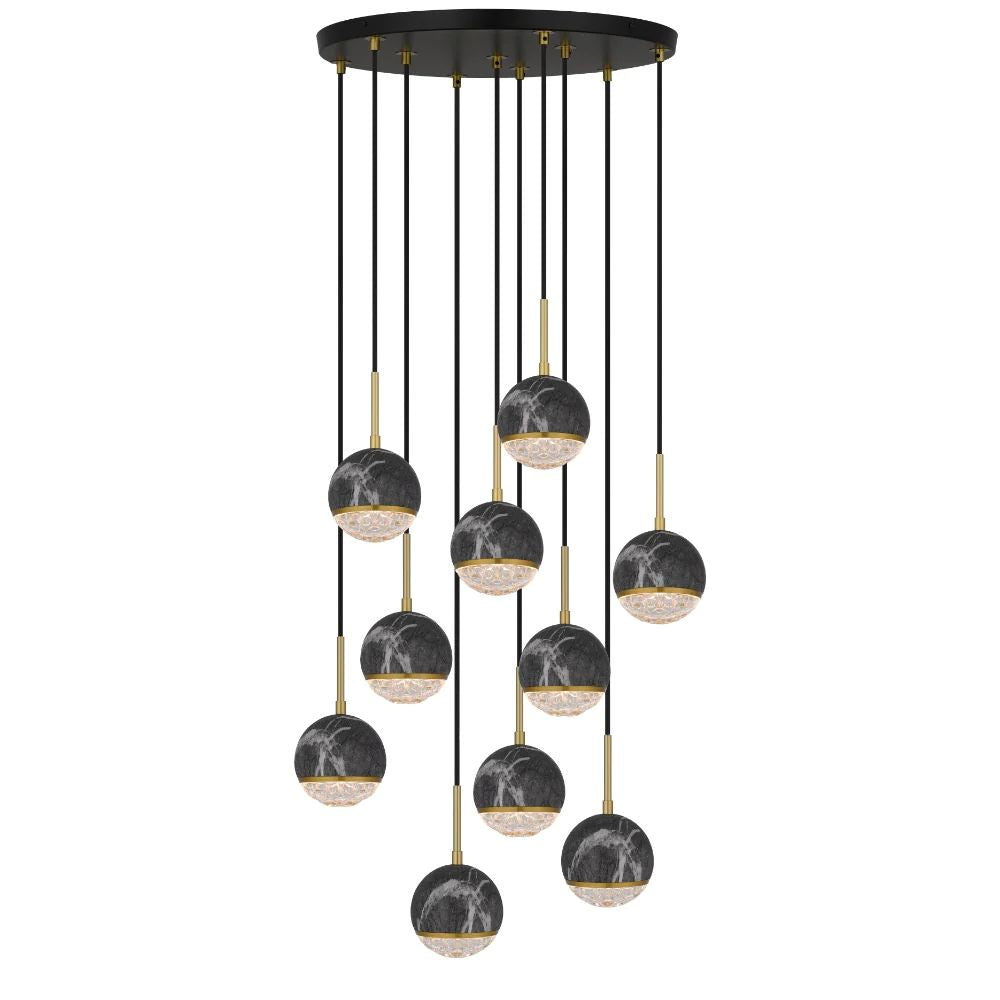 Telbix ONETA - 10 Light Spherical Pendant-Telbix-Ozlighting.com.au