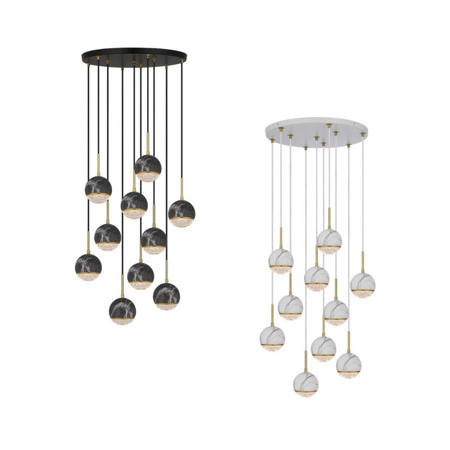 Telbix ONETA - 10 Light Spherical Pendant-Telbix-Ozlighting.com.au