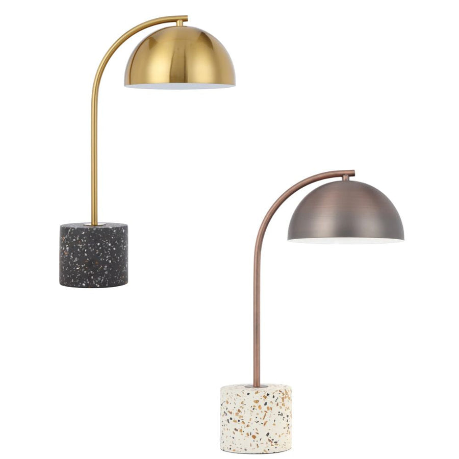 Telbix ORTEZ - Iron & Terrazzo Art Deco Table Lamp-Telbix-Ozlighting.com.au