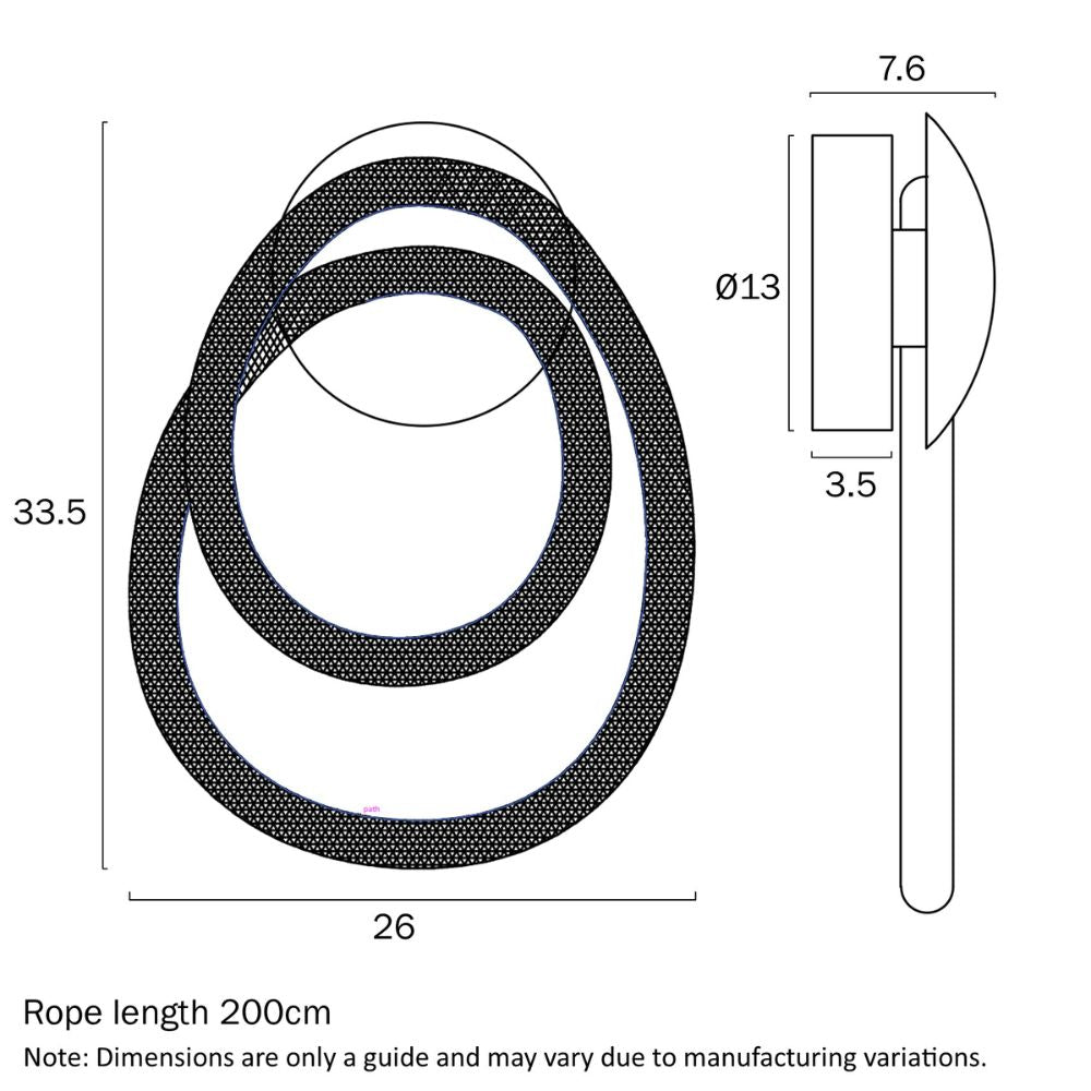 Telbix RAFI - 25W Wall Light-Telbix-Ozlighting.com.au