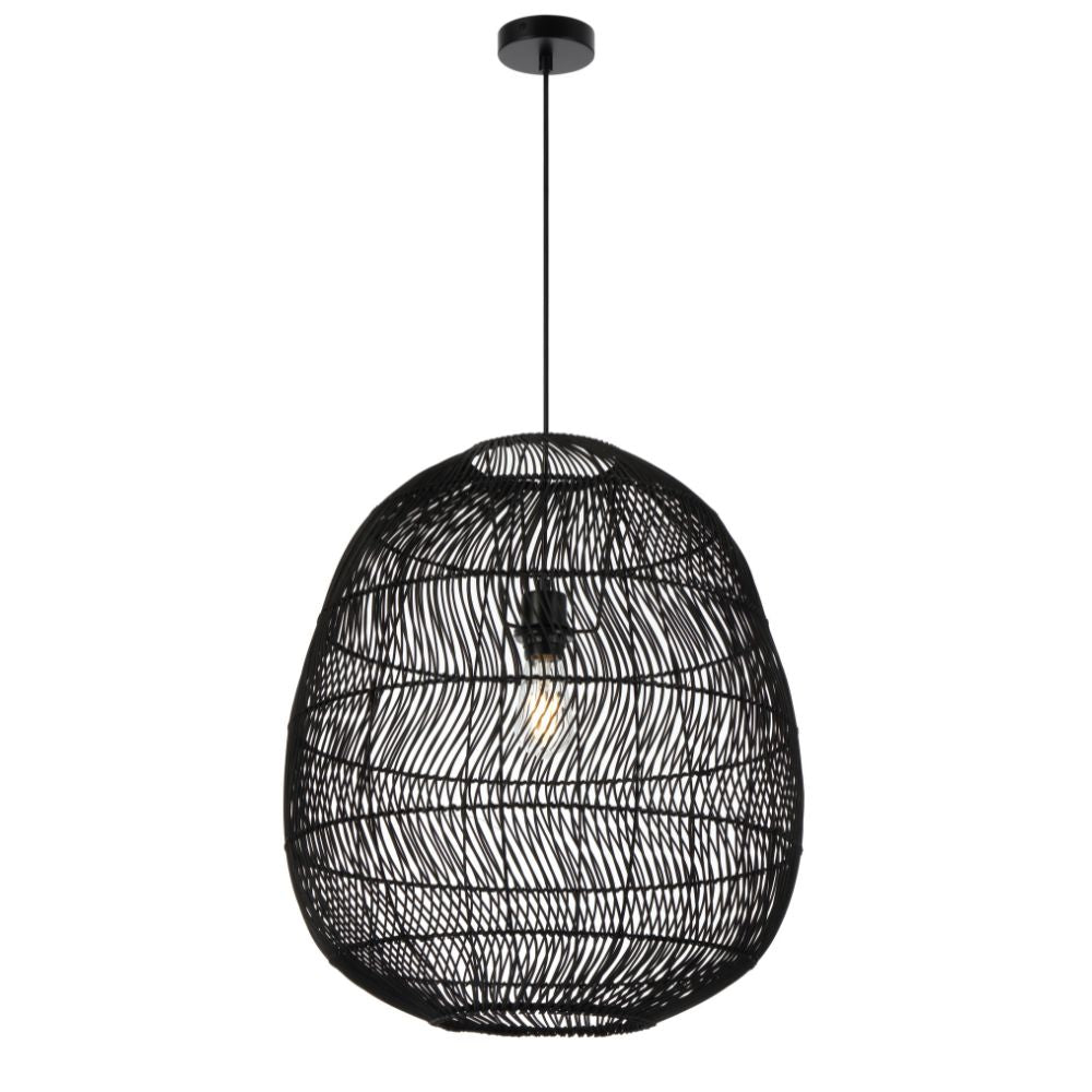 Telbix RANA 50 - 1 Light Rattan Pendant-Telbix-Ozlighting.com.au