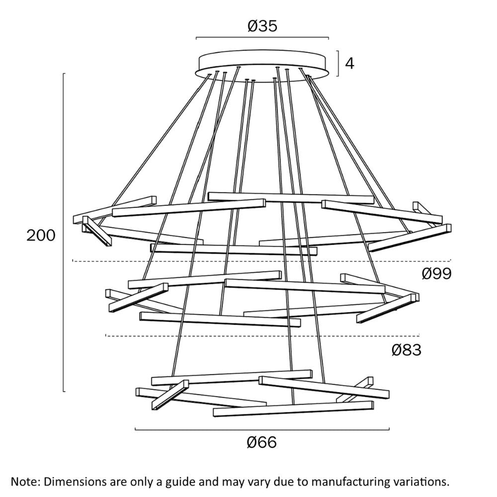 Telbix TARSON - 3 Tier Pendant-Telbix-Ozlighting.com.au