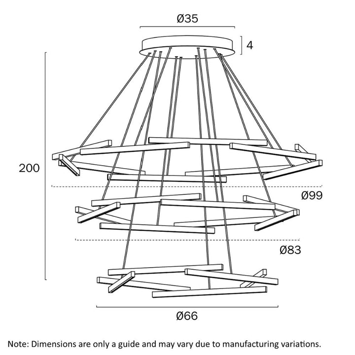 Telbix TARSON - 3 Tier Pendant-Telbix-Ozlighting.com.au