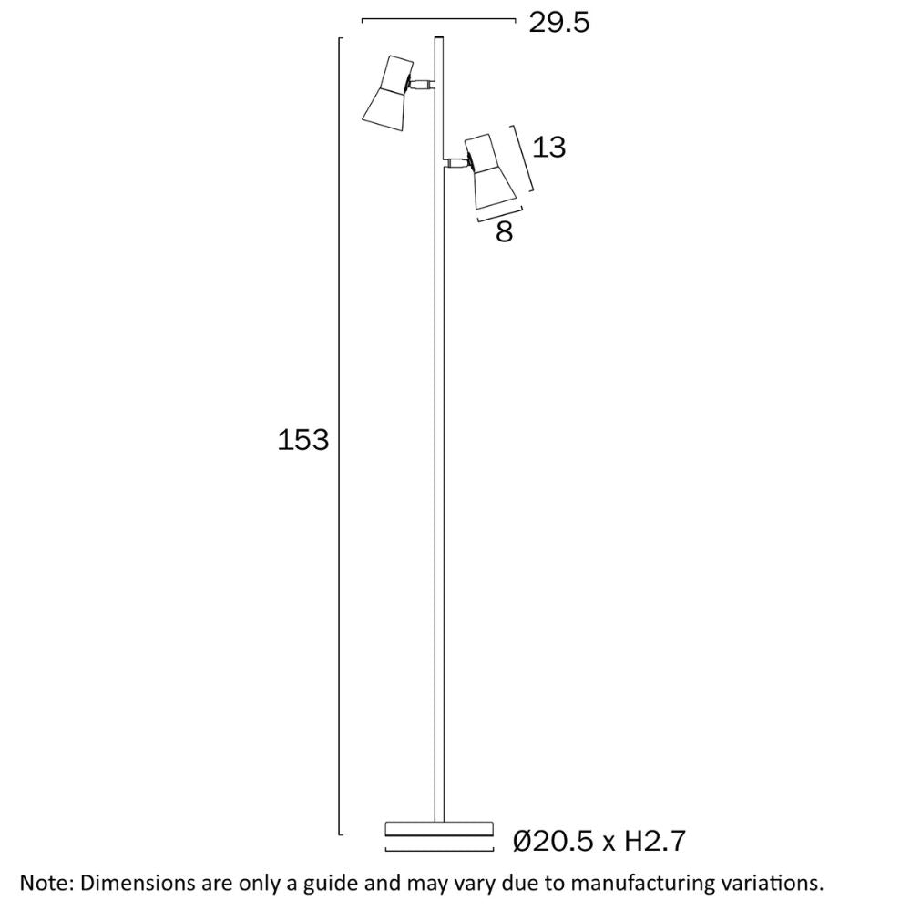 Telbix VERIK - 12W Floor Lamp-Telbix-Ozlighting.com.au