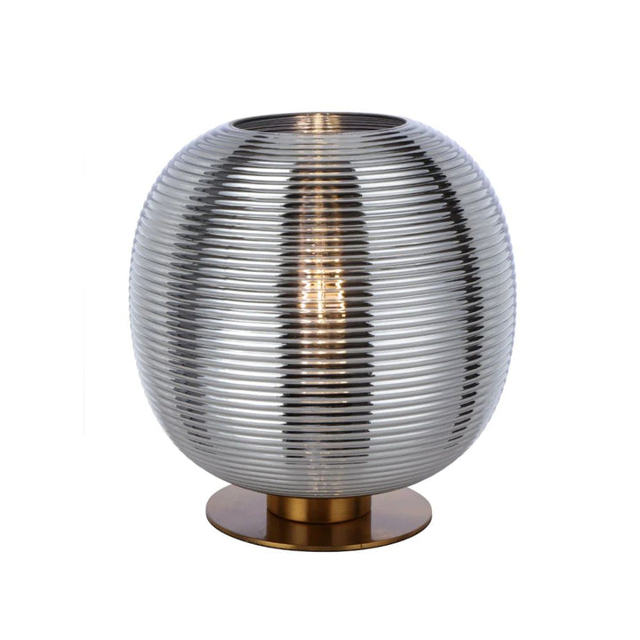 Telbix VIKEN - Mouth Blown Concentric Ribbed Glass Table Lamp-Telbix-Ozlighting.com.au