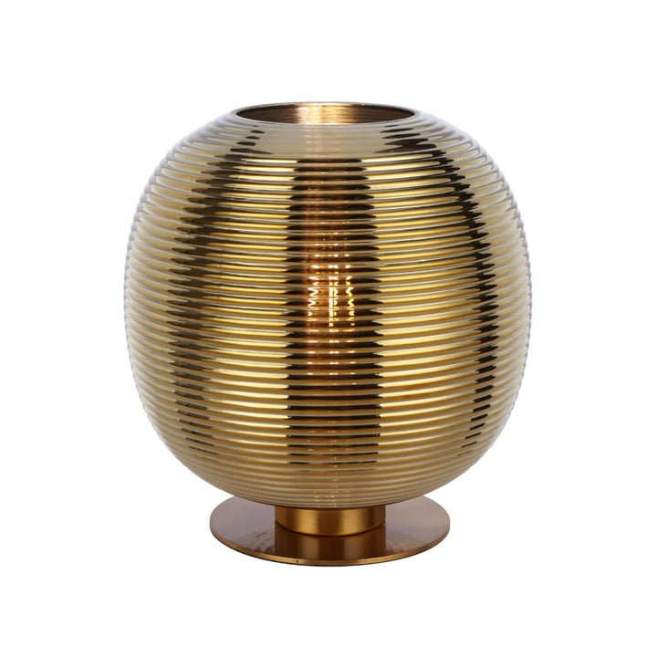 Telbix VIKEN - Mouth Blown Concentric Ribbed Glass Table Lamp-Telbix-Ozlighting.com.au