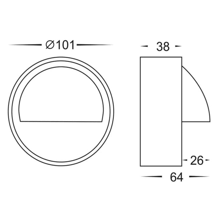 Vencha BOLTON - Step Light with Eyelid IP65-Vencha-Ozlighting.com.au