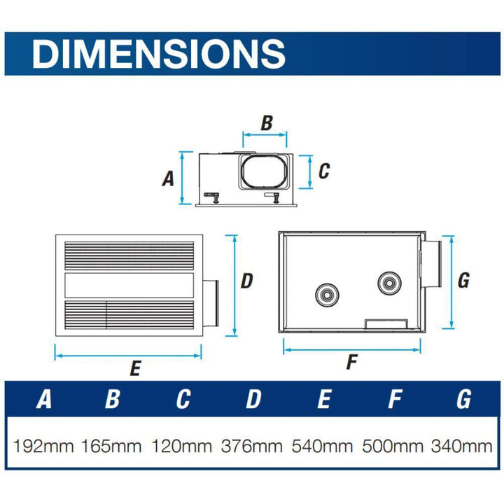 Ventair SAHARA-4 - 4-In-1 High Performance Bathroom Fan, Heater, LED Light & Exhaust Fan Unit-Ventair-Ozlighting.com.au