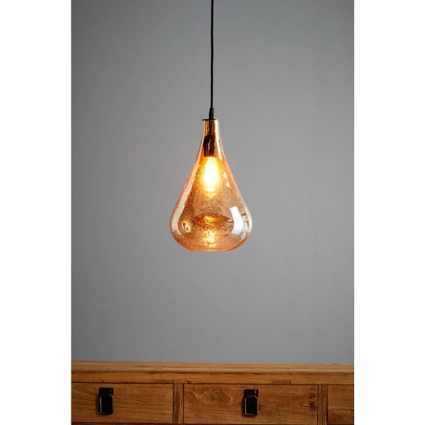 Zaffero LUSTRE TEARDROP - Stone-Effect Glass Bell Pendant-Zaffero-Ozlighting.com.au