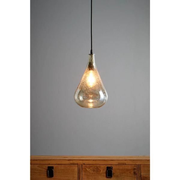 Zaffero LUSTRE TEARDROP - Stone-Effect Glass Bell Pendant-Zaffero-Ozlighting.com.au