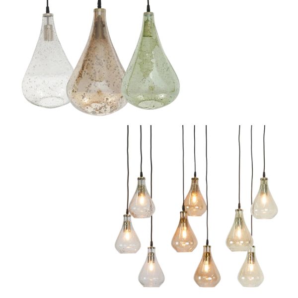 Zaffero LUSTRE TEARDROP - Stone-Effect Glass Bell Pendant-Zaffero-Ozlighting.com.au