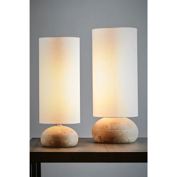 Mango wood store table lamps