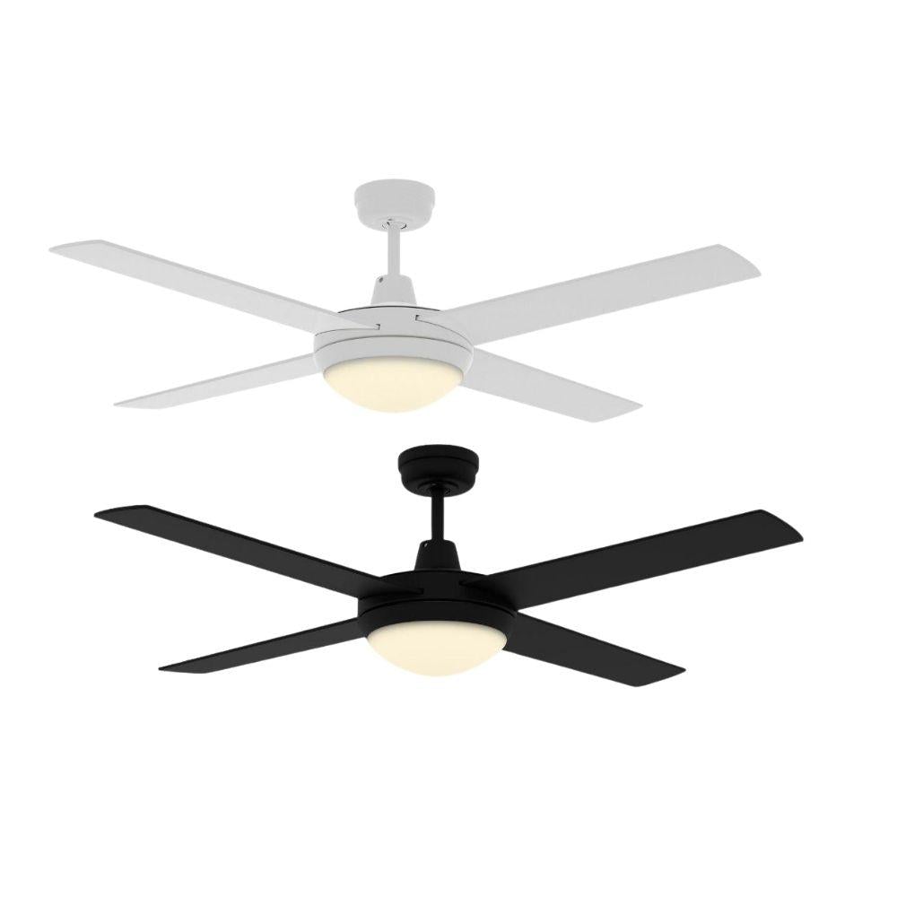 Airborne ASCOT-52-LIGHT - 4 Blade 1320mm 52" AC Ceiling Fan With Light-Airborne-Ozlighting.com.au