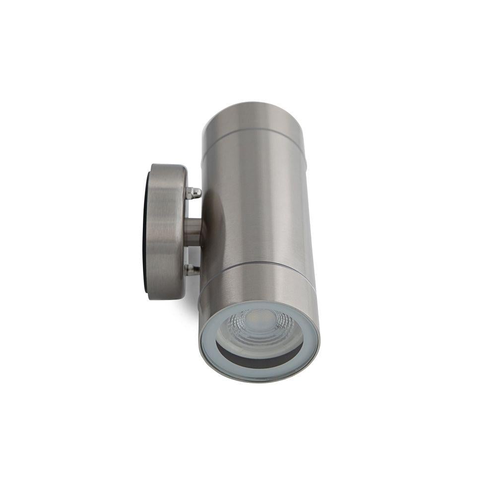 Atom AT5007 - 2 x 3.5W GU10 Up/Down Exterior LED Wall Light IP44 304 Stainless Steel 4000K-Atom Lighting-Ozlighting.com.au