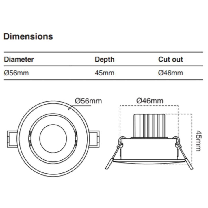 Atom AT9014 - 3W LED Miniature Adjustable Cabinet Downlight IP20 - 3000K/4000K-Atom Lighting-Ozlighting.com.au