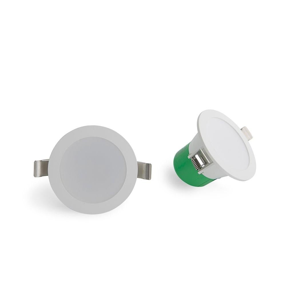 Atom AT9038 - 7W LED Tri-Colour Dimmable Mini Flat Face PC Downlight IP54-Atom Lighting-Ozlighting.com.au