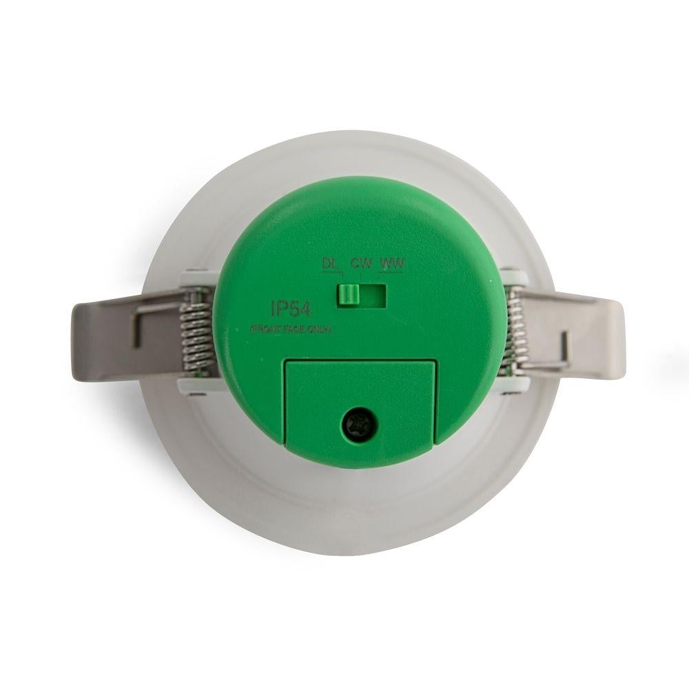 Atom AT9038 - 7W LED Tri-Colour Dimmable Mini Flat Face PC Downlight IP54-Atom Lighting-Ozlighting.com.au