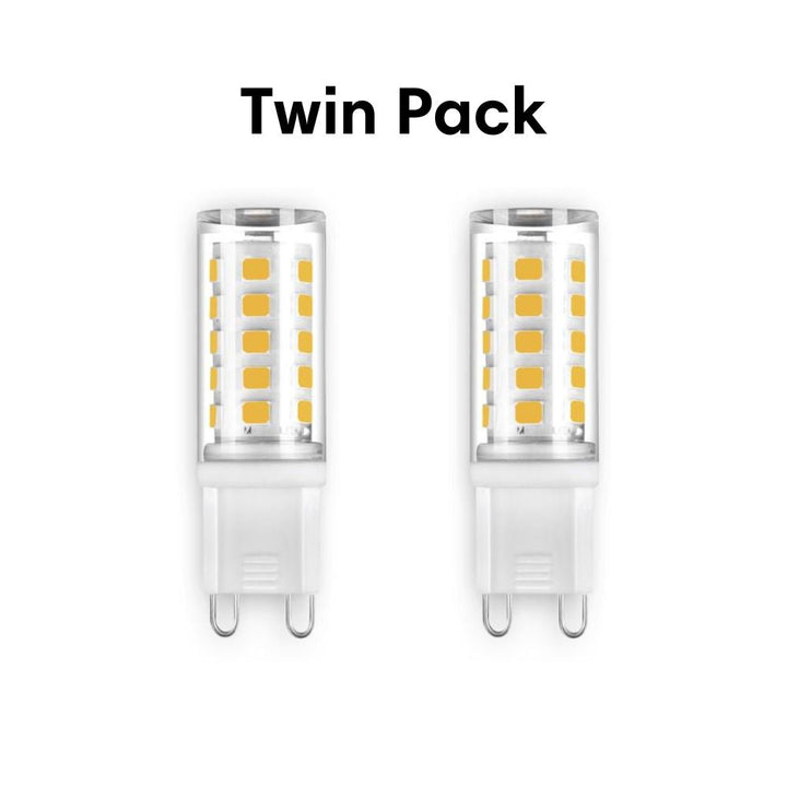 Atom AT9472 - 3W LED G9 Shape Clear PC Globe Twin Pack - 3000K/4000K-Atom Lighting-Ozlighting.com.au