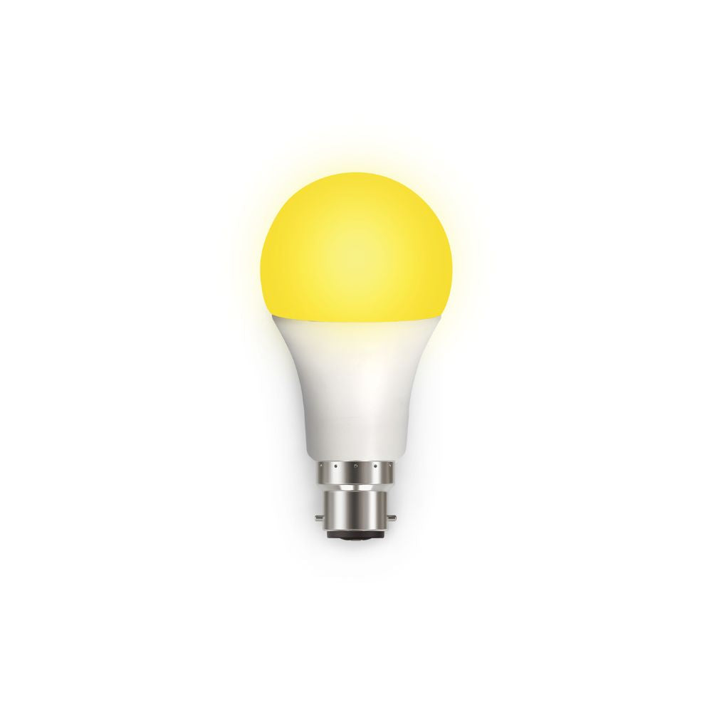 Atom AT9479 - 12W LED GLS A60 Shape Yellow Anti-Insect Bug Globe - B22/E27-Atom Lighting-Ozlighting.com.au