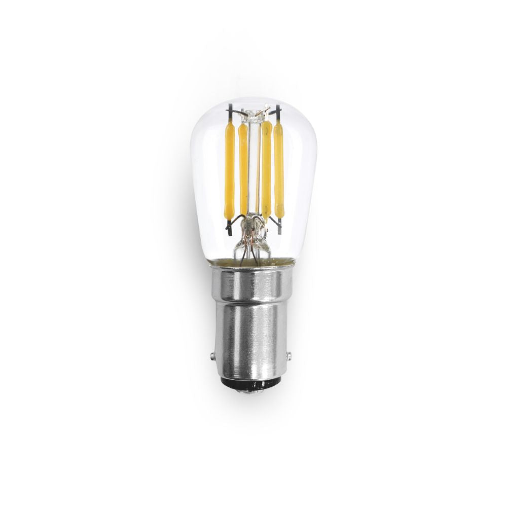 Atom AT9482 - 2W LED Pilot ST26 Shape Filament Clear Globe 3000K - E14/B15-Atom Lighting-Ozlighting.com.au