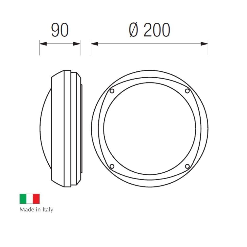 Boluce BL-1003 LEM MINI - Exterior Small Round Bunker Light with Plain Fascia IP55-Boluce-Ozlighting.com.au