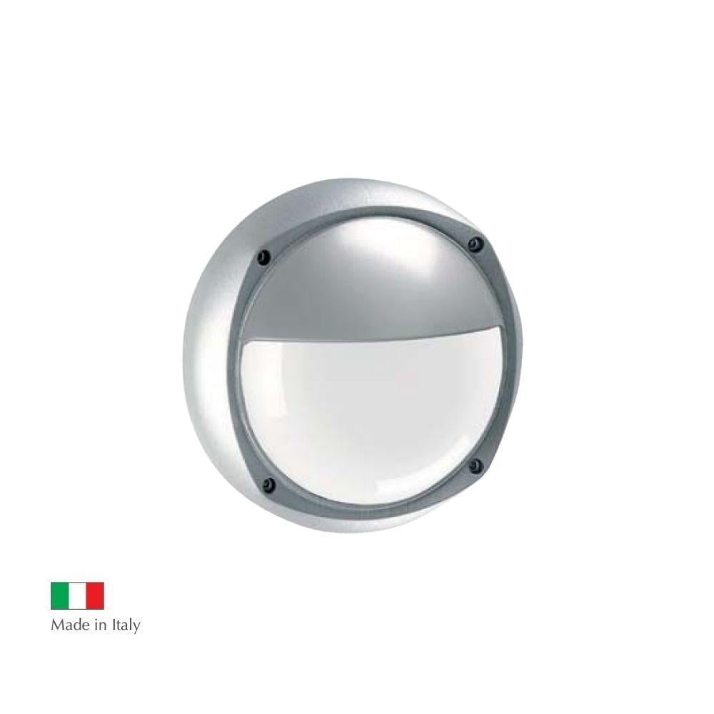 Boluce BL-1005 LEM MINI - Exterior Small Round Bunker Light with Eyelid Fascia IP55 Silver-Boluce-Ozlighting.com.au