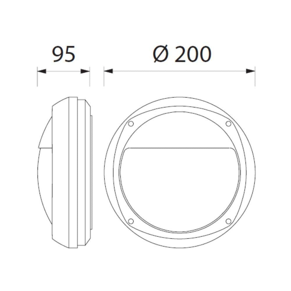 Boluce BL-1005 LEM MINI - Exterior Small Round Bunker Light with Eyelid Fascia IP55 Silver-Boluce-Ozlighting.com.au