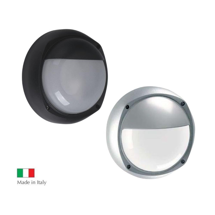 Boluce BL-1005 LEM MINI - Exterior Small Round Bunker Light with Eyelid Fascia IP55 Silver-Boluce-Ozlighting.com.au