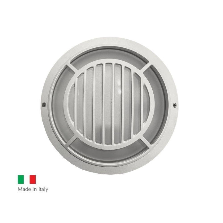 Boluce BL-1009 LEM - Exterior Large Round Bunker Light with Grille Fascia IP55 White-Boluce-Ozlighting.com.au