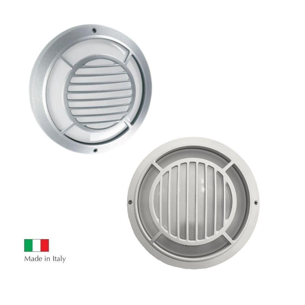 Boluce BL-1009 LEM - Exterior Large Round Bunker Light with Grille Fascia IP55 White-Boluce-Ozlighting.com.au