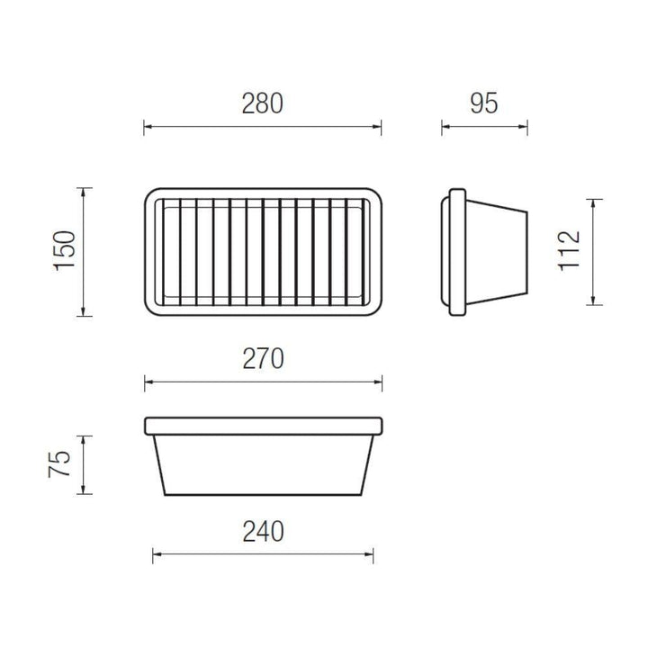 Boluce BL-1010 GAMMA BIG - Exterior Recessed Brick light with Vertical Grille IP54 White-Boluce-Ozlighting.com.au