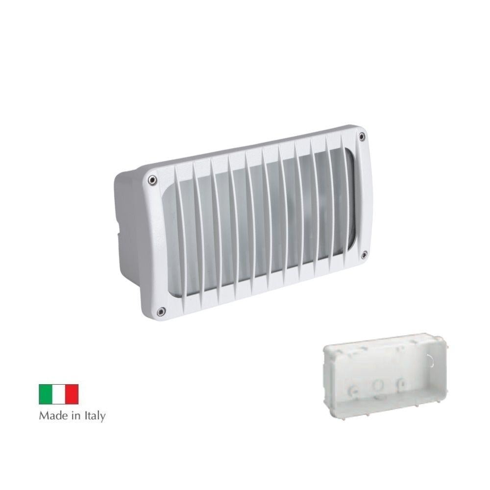 Boluce BL-1010 GAMMA BIG - Exterior Recessed Brick light with Vertical Grille IP54 White-Boluce-Ozlighting.com.au