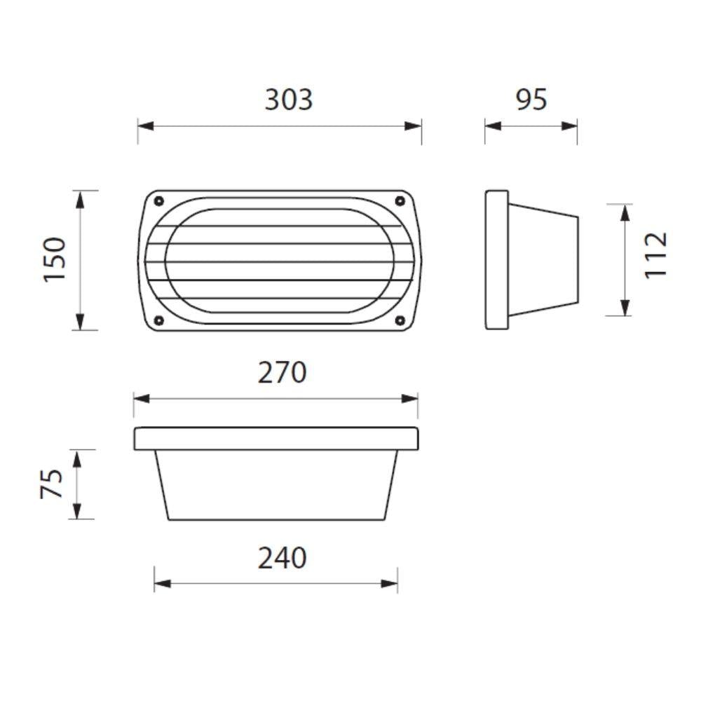 Boluce BL-1036 FLASH BIG - Exterior Recessed Brick light with Grille IP54-Boluce-Ozlighting.com.au