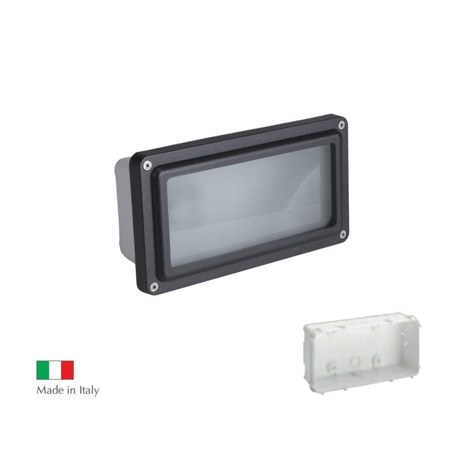 Boluce BL-1090 GAMMA BIG - Exterior Recessed Brick light with Open Fascia IP54 Black-Boluce-Ozlighting.com.au