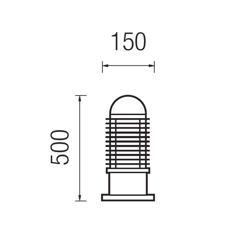 Boluce BL-2002 ARES - Exterior Small 500mm Bollard Light IP55 Green-Boluce-Ozlighting.com.au