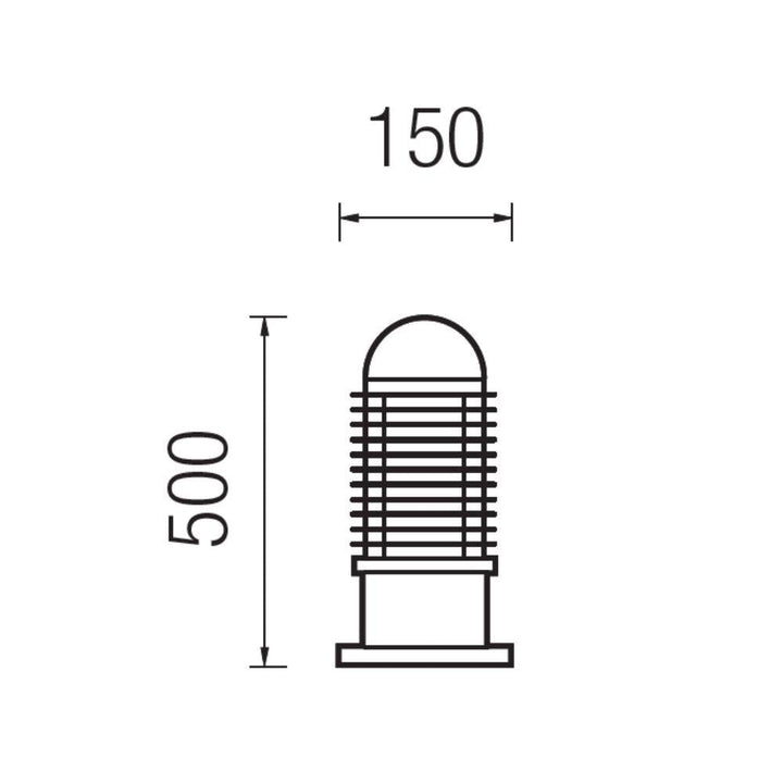 Boluce BL-2002 ARES - Exterior Small 500mm Bollard Light IP55 Green-Boluce-Ozlighting.com.au