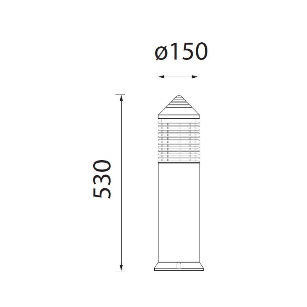 Boluce BL-2005 ARES-2 - Exterior Small 530mm Bollard Light IP55-Boluce-Ozlighting.com.au