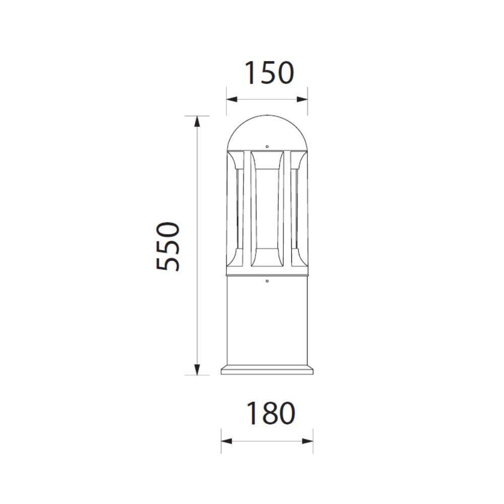 Boluce BL-2102 ARGO - Exterior 550mm Bollard Light IP55-Boluce-Ozlighting.com.au